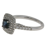 1.22ct Sapphire Diamond Ring 14KT White Gold