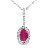 .61ct Ruby Diamond Fashion Pendants 10KT White Gold