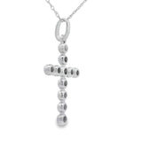 .20ct Diamond Cross Religious Pendant 14KT White Gold