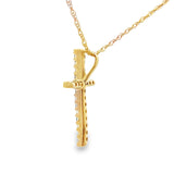 .10ct Diamond Cross Religious Pendant 14KT Yellow Gold