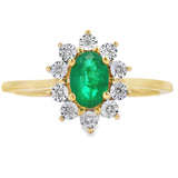 .43ct Emerald Diamond Ring 10KT Yellow Gold