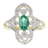 .70ct Emerald Diamond Ring 10KT Yellow Gold