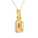 .66ct Ruby Diamond Fashion Pendants 10KT Yellow Gold
