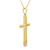 .22ct Diamond Cross Religious Pendant 14KT Yellow Gold