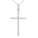 .21ct Diamond Cross Religious Pendant 14KT White Gold