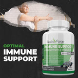 Immune Support Supplement with Elderberry, Vitamin C, Echinacea, Zinc, Garlic, Turmeric 1600mg NON GMO, GMP