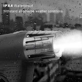 iMounTEK Bike Front Flashlight IPX4 Water-Resistant with Tail Warning/Safety LED Lamp
