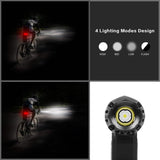 iMounTEK Bike Front Flashlight IPX4 Water-Resistant with Tail Warning/Safety LED Lamp