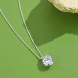 INALIS 925 Sterling Silver Pendant Dazzling 5A Clear Cubic Zirconia Romantic Necklaces