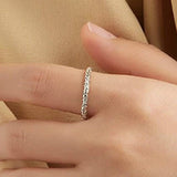 INALIS 925 Sterling Silver Ring for Women and Men Engraved Pattern Anniversary Rings