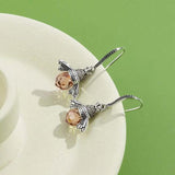 INALIS Bee Shaped 925 Sterling Silver Cubic Zirconia And Austria Crystal Earring