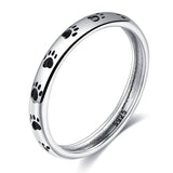 INALIS Cat Footprint 925 Sterling Silver Ring