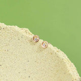 INALIS Fine Silver Stud Earrings Full Clear Cubic Zirconia Star Small Earring