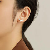 INALIS Romantic Star 925 Sterling Silver Stud Earrings