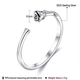 INALIS Rose Shape Adjustable Flower Ring