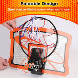 Indoor Mini Basketball Hoop Set with 4 Inflatable Balls Electric Audio Scorer