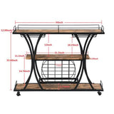 Industrial Bar Cart Kitchen Bar Service Cart