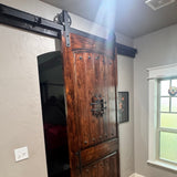 Wagon Wheel Heavy Duty Sliding Barn Door Hardware Kit