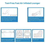 Inflatable Lounger Air Sofa Chair Couch with Portable Organizing Bag