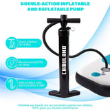 Inflatable Paddle Board Stand up Adults with Adjustable Paddle and Removable Fin Orange