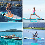 Inflatable Paddle Board Stand up Adults with Adjustable Paddle and Removable Fin Orange