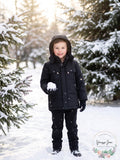 Big Chill Little Boys Quiltd Expedition Jacket W Hood, Black, Size 5