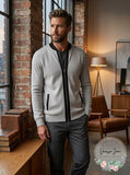 International Concepts Mens Zip-Front Cardigan