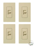 Lutron LG-600H-IV 600W Single-Pole Slide-To-Off Dimmer Ivory (4 Pack) [MR156-UG4
