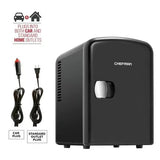 Chefman Mini Portable Personal Fridge  4 Liter Capacity Black