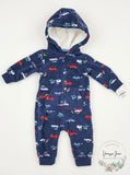 Carter's Baby Boys Hooded Fleece Jumpsuit