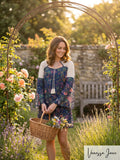 Entro Bell Sleeve Sheer Boho Peasant Crochet Dress, navy, size small