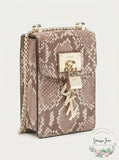 Dkny Elissa Chain Strap Snake Crossbody