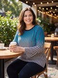 I-N-C Pink Plus Pullover Ombre Striped ,Size 3X