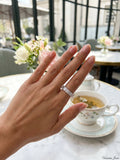 Inc Silver-Tone Crystal Baguette Statement Ring, Size 7