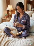 Charter Club Women's Satin  Notch-Collar Pajama Top