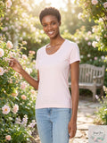 Three Dots Cotton Scoop Neck Tee, Size XS