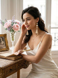 Thalia Sodi Gold-Tone Imitation Pearl and Tassel Drop Earrings