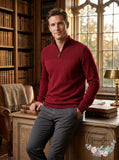Alfani Mens Quarter-Zip Knit Sweater