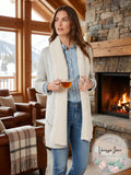 Style & Co Womens Fleece-Collar Open Cardigan