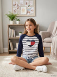 Tommy Hilfiger Big Girls Raglan T-shirt, Size Medium