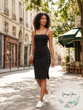 French Connection Womens Reshmi Ribbed Jersey Dress, Black, 4