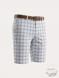 Hybrid Apparel Mens White Flat Front Printed Stretch Shorts, Size 42