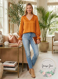 Vince Camuto Blouson-Sleeve Blouse, Size XS