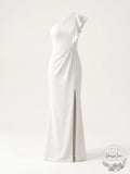 Adrianna Papell Ruffled One-Shoulder Gown, Size 4