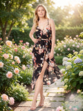 Material Girl Juniors Printed Asymmetrical Satin Dress
