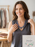 Inc Black-Tone Stone Cluster Collar Necklace, 17 + 3 Extender