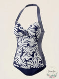Island Escape Bay of Biscay Halter Tankini Swim Top, Size 6