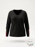 I.n.c. Women's Plus Size Varsity-Stripe Sweater