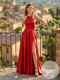 Blondie Nites Juniors Tie-Back Evening Gown, Red, Size 0