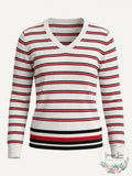 Tommy Hilfiger Womens Stretch Ribbed Crew Neck Sweater, Size XL